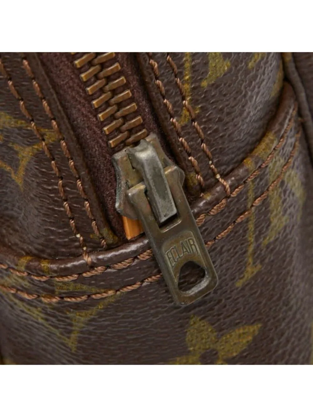 Louis Vuitton Monogram Trousse Toilet 28 Clutch Brown Leather